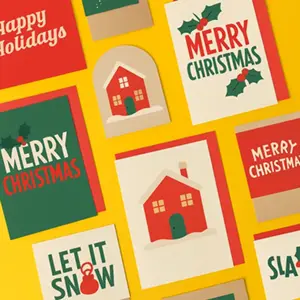 Greeting Cards, A5 XMAS cards, A6 Christmas Cards with envelopes 