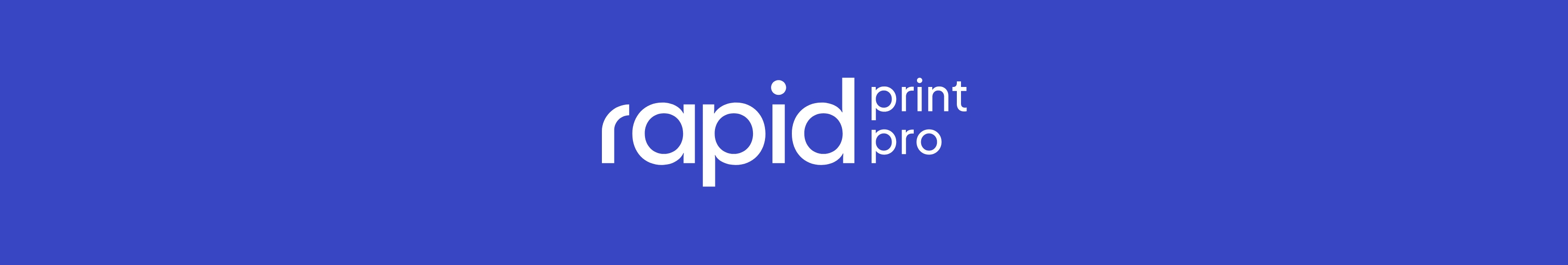 rapid print pro logo on blue background 